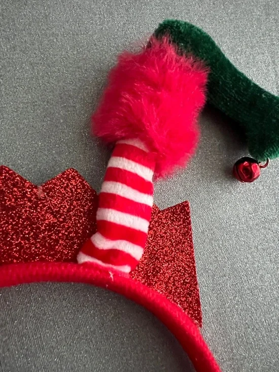 2/$12 🔥 Festive Women’s Elf Headband - Red & Green Holiday Costume Accessory - Picture 11 of 13